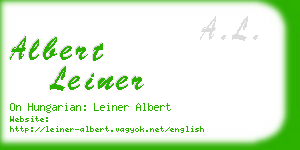 albert leiner business card